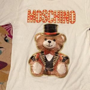 M887 MOSCHINO happy bear unisex oversized tee
